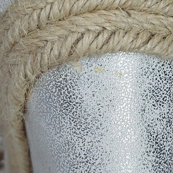 Refresh Beverly Silver Rhinestone Wedges Women's Size 7.5 - Picture 12 of 12